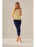 Women\'s blouse with polka dots, lemon 0467 - Online store - Boutique